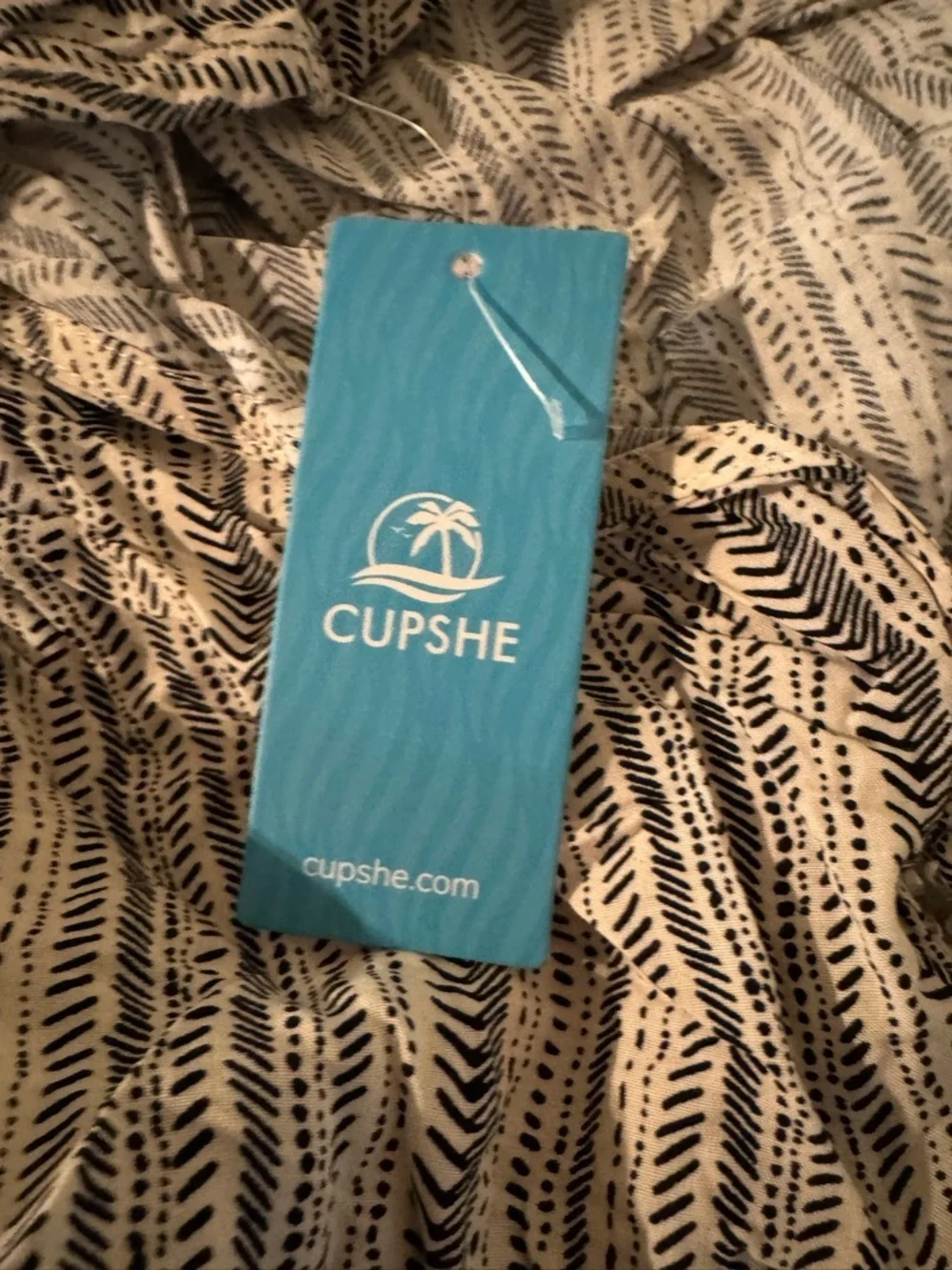 Cupshe Boho Stripe Romper Cover Up Tie Waist NWT Small